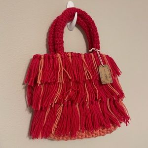 Pink Fringe Purse